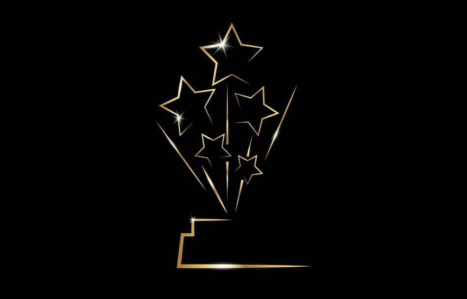 Hollywood,Movie,Party,Gold,Star,Award,Statue,Prize,Giving,Ceremony.