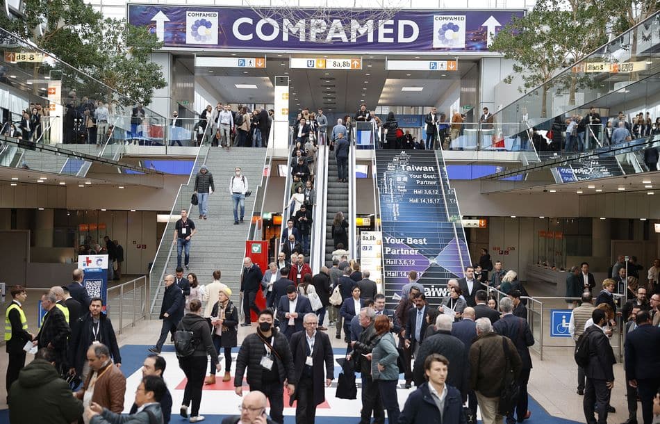 Compamed 2025, 17. bis 20. November 2025 in Düsseldorf – Weltleitmesse für den Zulieferbereich der Medizintechnik-Industrie Compamed 2023 Düsseldorf, Messegeschehen